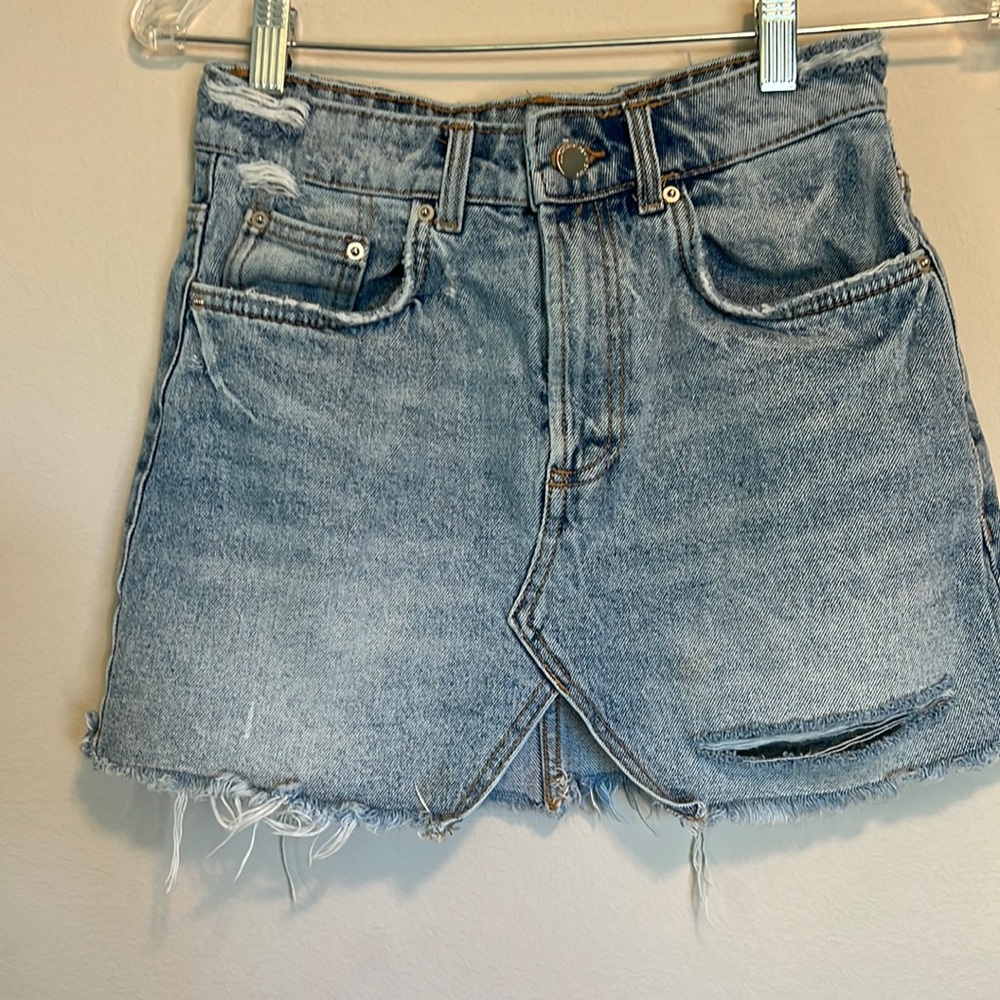 Zara Authentic Denim by TRF Mini Skirt